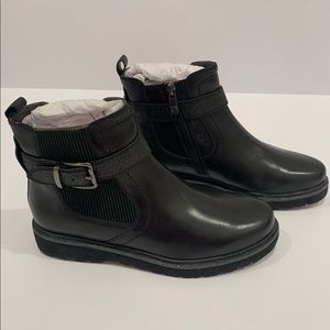 Be Natural (Jana Brand) Black Ankle Bootie